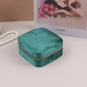 Emerald Velvet Jewelry Box